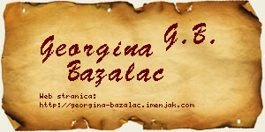 Georgina Bažalac vizit kartica